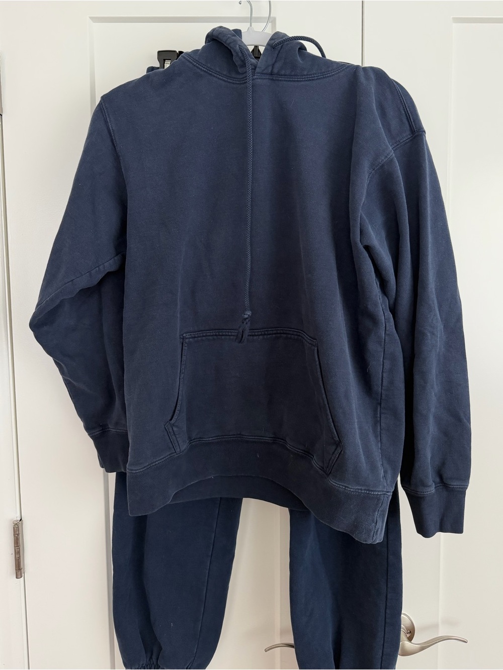 Brandy Melville Navy Oversized Hoodie Sweatpants Matching Set One Size